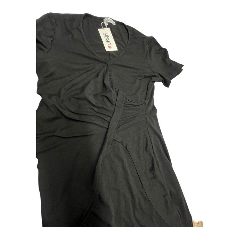 Black MiSSKY Wrap Dress Size: Medium - Picture 6 of 8